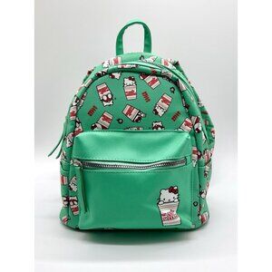 Hello Kitty x Cup Noodles Mini Backpack Kawaii Sanrio Ramen Bag Mint Green 10”